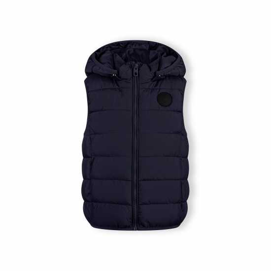 Ватирано Елече Boys Padded Gilet Detachable Hood Navy Ватирано Елече Boys Padded Gilet Detachable Hood Navy