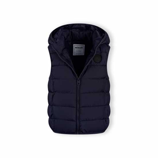 Ватирано Елече Boys Padded Gilet Detachable Hood Navy Ватирано Елече Boys Padded Gilet Detachable Hood Navy