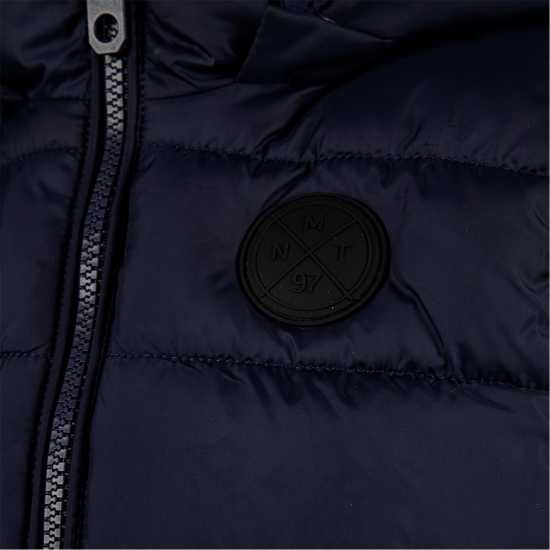 Ватирано Елече Boys Padded Gilet Detachable Hood Navy Ватирано Елече Boys Padded Gilet Detachable Hood Navy