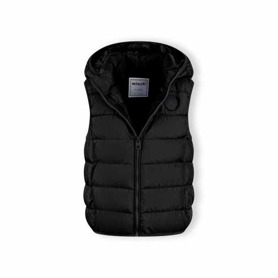 Ватирано Елече Boys Padded Gilet Detachable Hood Black Ватирано Елече Boys Padded Gilet Detachable Hood Black