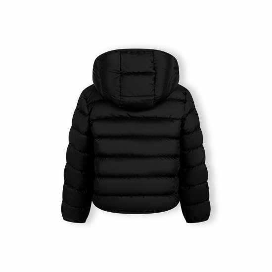 Ватирано Яке Girls Quilted Jacket Detachable Hood Zip Black Ватирано Яке Girls Quilted Jacket Detachable Hood Zip Black