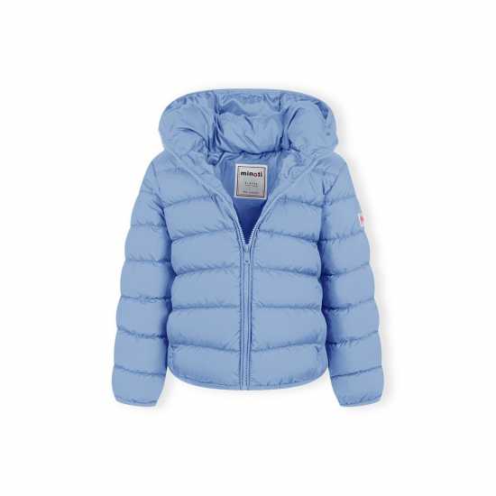 Ватирано Яке Minoti Girls Quilted Jacket With Detachable Hood Blue  
