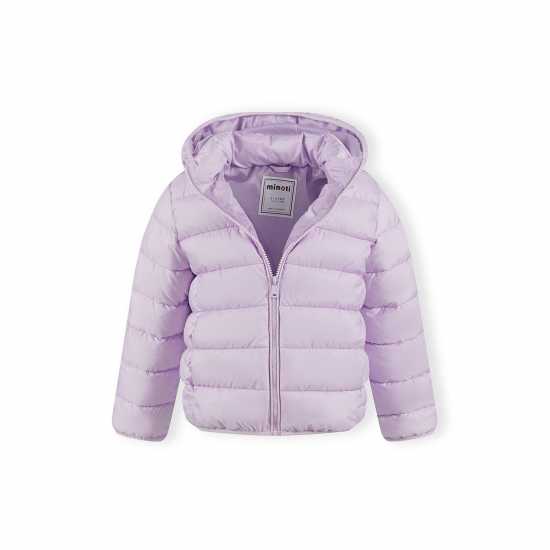 Ватирано Яке Minoti Girls Quilted Jacket Detachable Hood Lilac Ватирано Яке Minoti Girls Quilted Jacket Detachable Hood Lilac