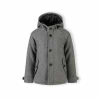 Boys Coat Button Fastening Grey  