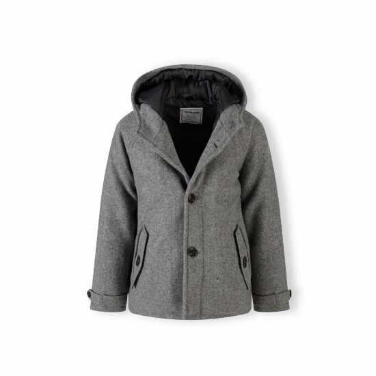 Boys Coat Button Fastening Grey  