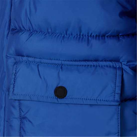 Яке За Момчета Boys Jacket Detachable Faux Fur Hood Cobalt Blue  