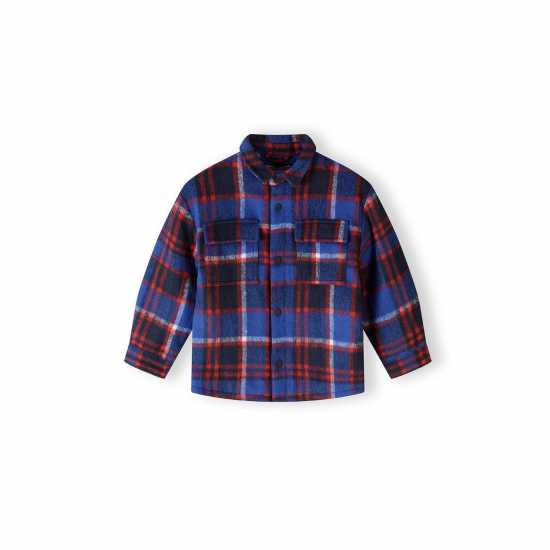 Boys Padded Shirt Jacket Quilted Blue Boys Padded Shirt Jacket Quilted Blue