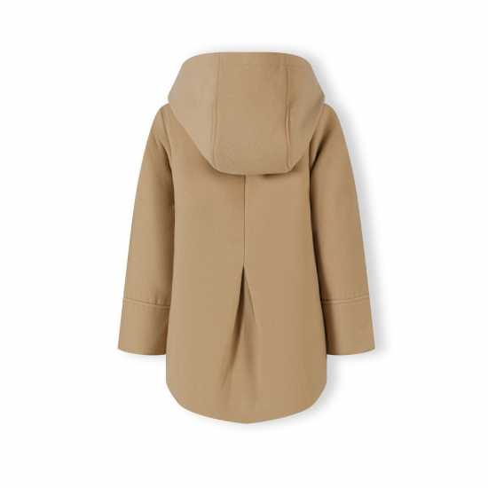 Girls Padded Coat With Button Fastening Beige Girls Padded Coat With Button Fastening Beige