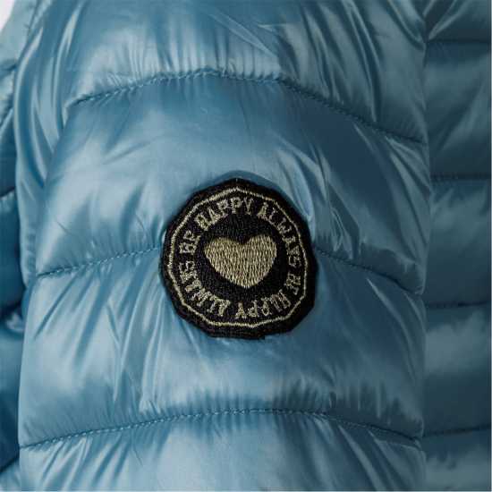 Яке С Качулка Girls Quilted Hooded Jacket Zip Fastening Turquoise Яке С Качулка Girls Quilted Hooded Jacket Zip Fastening Turquoise