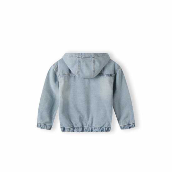 Дънково Яке Boys Denim Jacket With Hood Zip Fastening Light Blue Дънково Яке Boys Denim Jacket With Hood Zip Fastening Light Blue