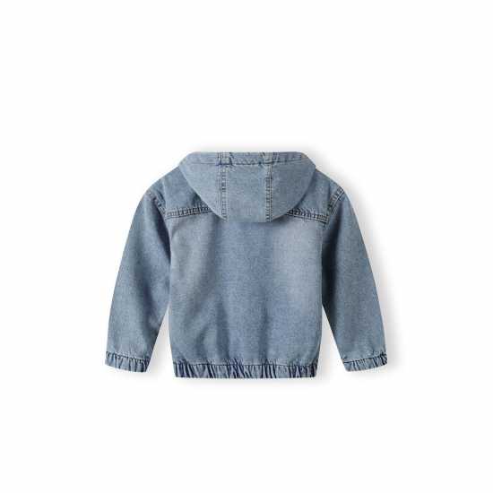 Дънково Яке Boys Denim Jacket With Fixed Hood Zip Fastening Navy Дънково Яке Boys Denim Jacket With Fixed Hood Zip Fastening Navy