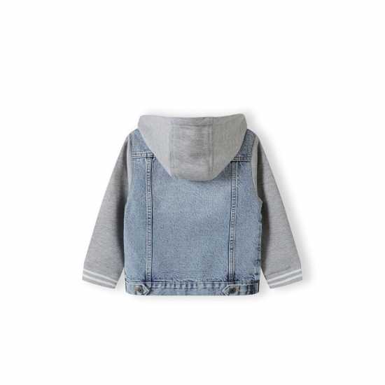 Дънково Яке Boys Denim Jacket Fleece Sleeves Detachable Hood Light Blue Дънково Яке Boys Denim Jacket Fleece Sleeves Detachable Hood Light Blue