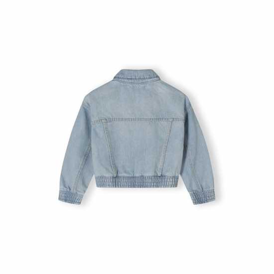 Пилотско Яке Girls Cropped Soft Denim Bomber Jacket Light Blue  