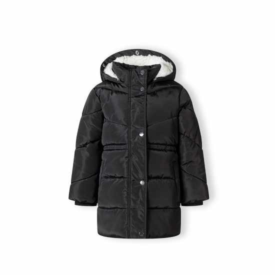 Girls Winter Coat With Faux Fur Trim Black Girls Winter Coat With Faux Fur Trim Black