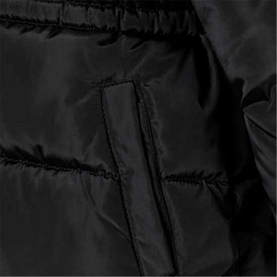 Girls Winter Coat With Faux Fur Trim Black Girls Winter Coat With Faux Fur Trim Black