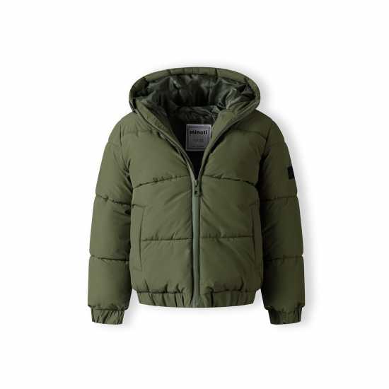 Boys Ripstop Jacket With High Collar And Elastic Cuffs Khaki Boys Ripstop Jacket With High Collar And Elastic Cuffs Khaki