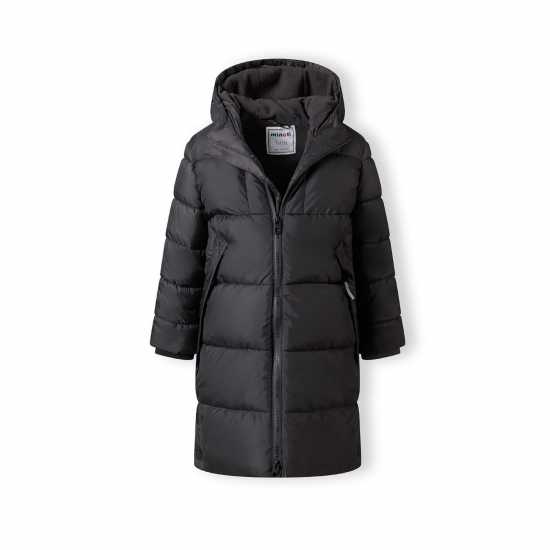Boys Long Coat Two-Way Zip Grey Boys Long Coat Two-Way Zip Grey