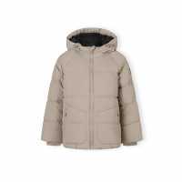 Ватирано Яке Minoti Boys Quilted Jacket With Hood Zip Pockets Grey  