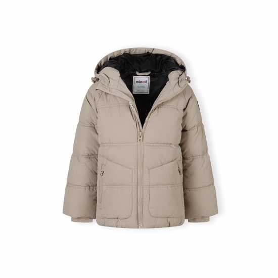 Ватирано Яке Minoti Boys Quilted Jacket With Hood Zip Pockets Grey  