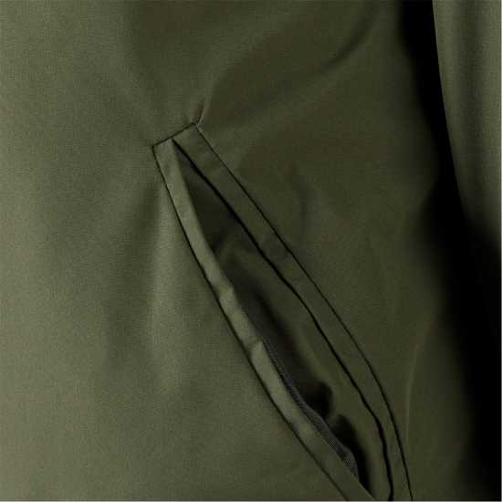 Boys Baseball Jacket Detachable Hood Embroidery Khaki  