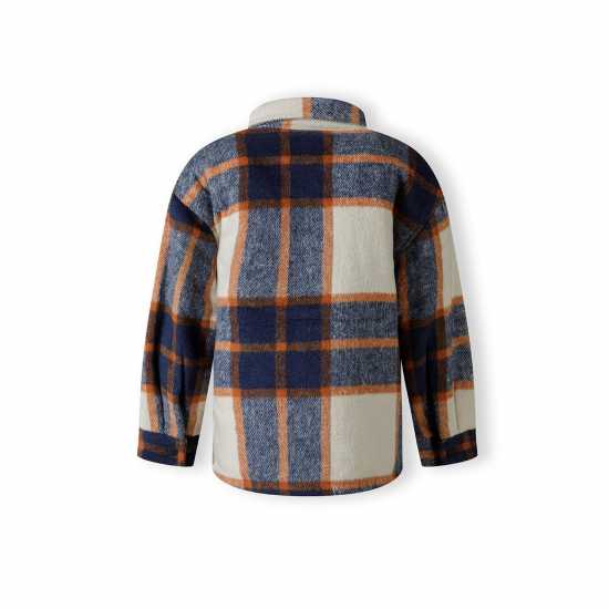 Boys Padded Shirt Jacket Wool Blend Blue Check Boys Padded Shirt Jacket Wool Blend Blue Check