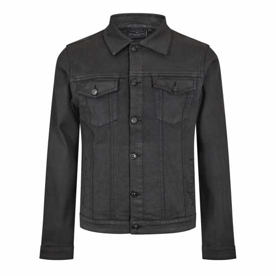 Criminal Damage Мъжко Дънково Яке Criminaldamage Coated Denim Jacket Mens  