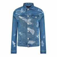 Criminal Damage Мъжко Дънково Яке Criminaldamage Shard Denim Jacket Mens  