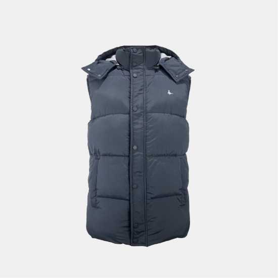 Мъжка Грейка Jack Wills Firstone Puffer Gilet Mens Черно 