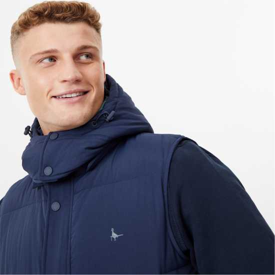 Мъжка Грейка Jack Wills Firstone Puffer Gilet Mens Морска синьо 