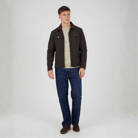 Brave Soul Men's Zip Up Shacket Overshirt  