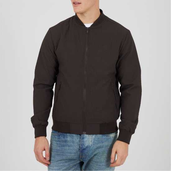 Brave Soul Пилотско Яке Men's Seersucker Bomber Jacket Brave Soul Пилотско Яке Men's Seersucker Bomber Jacket