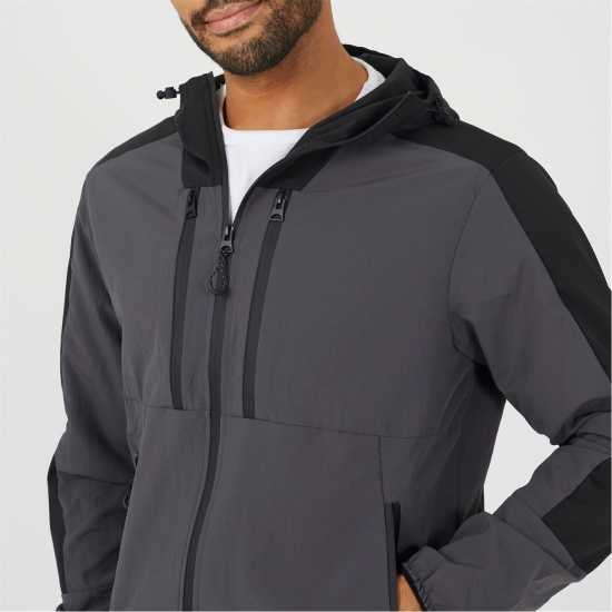 Brave Soul Men's Colour Block Windrunner Windbreaker  