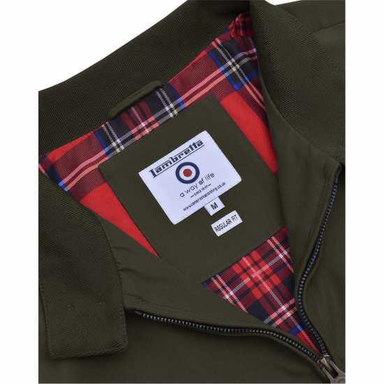 Lambretta Пилотско Яке Men's Shower Resistant Harrington Bomber Jacket Green 