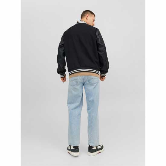 Пилотско Яке Jack And Jones College Wool Blend Bomber Jacket Черно 