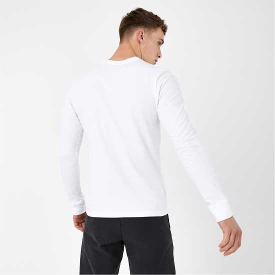 Мъжка Риза Jack Wills Sandleford Long Sleeve T-Shirt Mens Бяло Мъжки тениски и фланелки