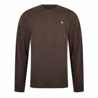 Мъжки тениски и фланелки Мъжка Риза Jack Wills Sandleford Long Sleeve T-Shirt Mens Какао Мъжка Риза Jack Wills Sandleford Long Sleeve T-Shirt Mens Какао Мъжки тениски и фланелки