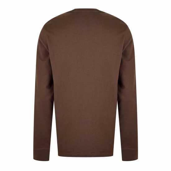 Мъжка Риза Jack Wills Sandleford Long Sleeve T-Shirt Mens Какао Мъжки тениски и фланелки