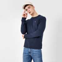 Мъжка Риза Jack Wills Sandleford Long Sleeve T-Shirt Mens Морска синьо Мъжки тениски и фланелки