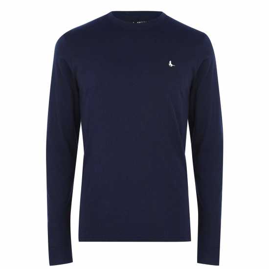 Мъжка Риза Jack Wills Sandleford Long Sleeve T-Shirt Mens Морска синьо Мъжки тениски и фланелки