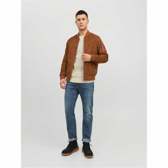 Пилотско Яке Jack And Jones Faux Suede Bomber Jacket Коняк Пилотско Яке Jack And Jones Faux Suede Bomber Jacket Коняк