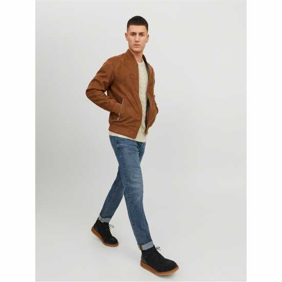 Пилотско Яке Jack And Jones Faux Suede Bomber Jacket Коняк Пилотско Яке Jack And Jones Faux Suede Bomber Jacket Коняк