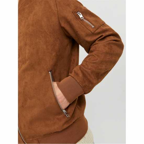 Пилотско Яке Jack And Jones Faux Suede Bomber Jacket Коняк Пилотско Яке Jack And Jones Faux Suede Bomber Jacket Коняк