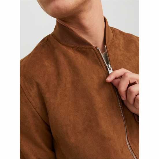 Пилотско Яке Jack And Jones Faux Suede Bomber Jacket Коняк Пилотско Яке Jack And Jones Faux Suede Bomber Jacket Коняк