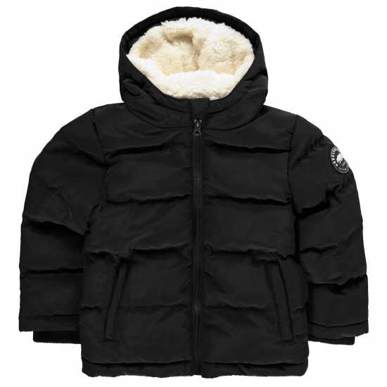 Soulcal Детско Пухено Яке Boys 2 Zip Bubble Jacket Junior Black Детски якета и палта