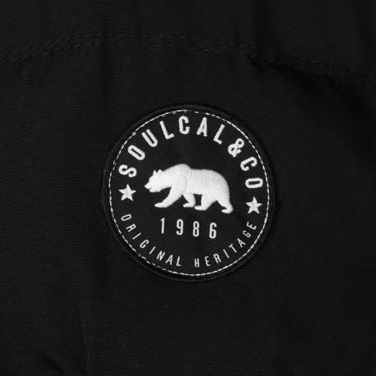 Soulcal Детско Пухено Яке Boys 2 Zip Bubble Jacket Junior Black Детски якета и палта