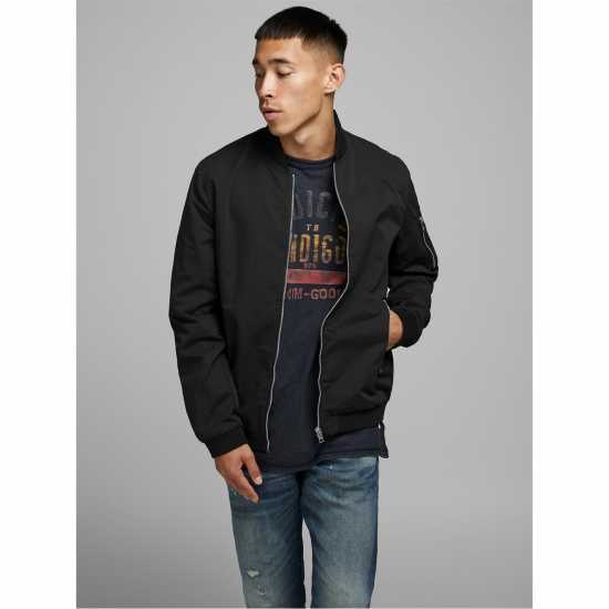 Jack and Jones Rush Bomber Jacket Men's Черно Мъжки якета и палта