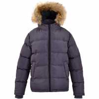 Soulcal Мъжко Пухено Яке 2 Zip Bubble Jacket Mens Charcoal Marl Мъжки якета и палта