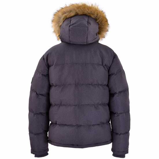 Soulcal Мъжко Пухено Яке 2 Zip Bubble Jacket Mens Charcoal Marl Мъжки якета и палта