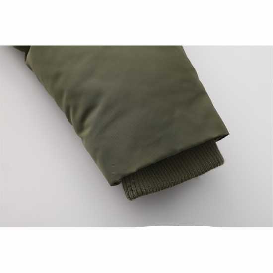 Soulcal Men's 2 Zip Bubble Faux Fur Trim Fleece Lined Short Puffer Jacket Хаки 