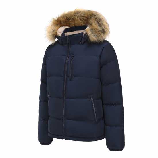 Soulcal Мъжко Пухено Яке 2 Zip Bubble Jacket Mens Navy Мъжки якета и палта